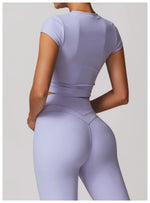 Load image into Gallery viewer, Performance Contoured Seamless Yoga Shirt Quick Dry