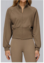 Load image into Gallery viewer, Wind Proof Zip Front Standing Collar Sweat Shirt Regular Fit