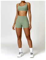 Load image into Gallery viewer, Seamless Two Piece Yoga Set Contour Silhouette Leggings