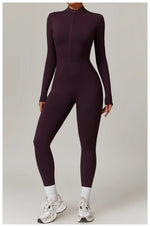 Load image into Gallery viewer, Zippered Contour Yoga Romper With Ultra Compression