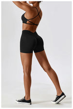 Load image into Gallery viewer, Seamless Performance Yoga Set Contour Nylon Knit Fabric