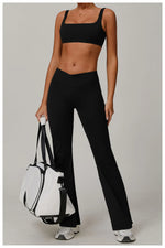 Load image into Gallery viewer, Contoured High Waist Seamless Bell Bottom Leggings