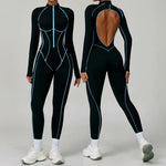 Load image into Gallery viewer, Premium Contour Seamless Breathable Jumpsuit With Front Zip