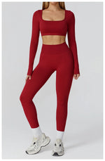 Load image into Gallery viewer, Seamless Premium Athleisure 2 Piece Leggings Set Nylon