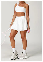 Load image into Gallery viewer, One Shoulder Seamless Contour Sports Bra Performance