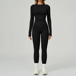Load image into Gallery viewer, 2 Piece Contoured Breathable Yoga Ensemble Knitwear