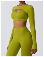 Load image into Gallery viewer, Contoured Interwoven Athleisure Long Sleeve Yoga Ensemble