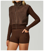 Load image into Gallery viewer, Winter Velvet Contoured High Neck Performance Cozy Vest