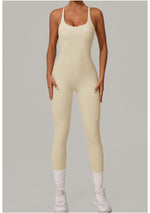 Load image into Gallery viewer, Luxe Sleeveless Yoga Jumpsuit Nylon Spandex