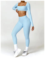 Load image into Gallery viewer, Luxurious High-Waist Contour Seamless Leggings Scrunch