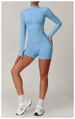 Load image into Gallery viewer, Seamless Long Sleeve Performance Jacket Zip Front Nylon