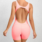Load image into Gallery viewer, Backless One-Piece Yoga Tracksuit Breathable Nylon Knit