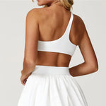 Load image into Gallery viewer, One Shoulder Seamless Contour Sports Bra Performance