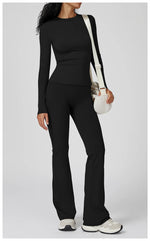 Load image into Gallery viewer, Luxurious Contour 2 Piece Yoga Athleisure Set Nylon