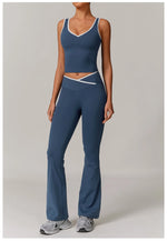 Load image into Gallery viewer, Breathable Two Piece Performance Yoga Set Contour Leggings