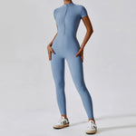 Load image into Gallery viewer, Seamless One Piece Yoga Bodysuit Zippered Breathable