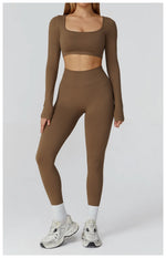 Load image into Gallery viewer, Seamless Premium Athleisure 2 Piece Leggings Set Nylon