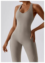 Load image into Gallery viewer, Seamless Contour Studio Jumpsuit Breathable Nylon Knit