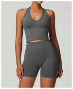 Load image into Gallery viewer, Luxurious Hanging Neck Seamless Sports Bra Nylon Spandex