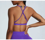 Load image into Gallery viewer, Cross Strap Seamless Yoga Bralette Premium Performance Fit
