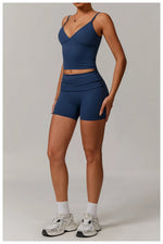 Load image into Gallery viewer, 2 Piece Seamless Contour Yoga Set Nylon Spandex Blend