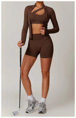 Load image into Gallery viewer, Seamless Long Sleeve Performance Jacket Zip Front Nylon