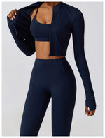 Load image into Gallery viewer, Contoured Interwoven Athleisure Long Sleeve Yoga Ensemble