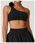 Load image into Gallery viewer, One Shoulder Seamless Contour Sports Bra Performance