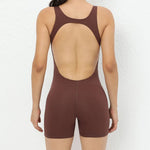 Load image into Gallery viewer, Backless One-Piece Yoga Tracksuit Breathable Nylon Knit