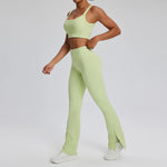 Load image into Gallery viewer, Contour Stretch Athleisure Bell Bottoms Set Nylon Spandex