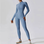 Load image into Gallery viewer, Zippered Contour Yoga Jumpsuit With Performance Gear