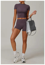 Load image into Gallery viewer, Running High Waist Contoured Scrunching Shorts Nylon