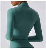 Load image into Gallery viewer, Luxurious Contoured Yoga Jacket With Nylon Zip Front