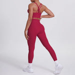 Load image into Gallery viewer, Ultra Luxe Contour Yoga Wear 2 Piece Leggings Nylon