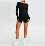 Load image into Gallery viewer, Backless Luxe Long Sleeve Yoga Jumpsuit Silhouette Chic