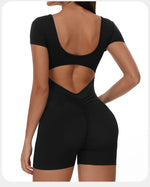 Load image into Gallery viewer, Backless Contour Jumpsuit Breathable Performance Nylon