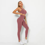 Load image into Gallery viewer, Seamless Contour Two Piece Yoga Set Performance Wear