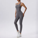 Load image into Gallery viewer, Zippered Contoured One-Piece Yoga Set Performance Wear