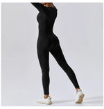 Load image into Gallery viewer, Seamless Contouring Yoga Bodysuit With Long Sleeves