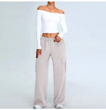 Load image into Gallery viewer, Off Shoulder Contour Seamless Athleisure Top Nylon