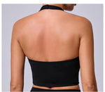 Load image into Gallery viewer, Breathable Hanging Neck Yoga Sports Bra With Contour Support