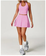 Load image into Gallery viewer, Luxurious Contouring Seamless Halter Set Performance