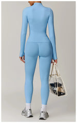 Load image into Gallery viewer, Seamless Long Sleeve Performance Jacket Zip Front Nylon