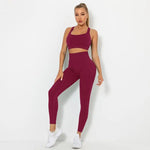 Load image into Gallery viewer, Seamless Contour Two Piece Yoga Set Performance Wear