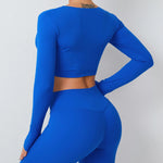 Load image into Gallery viewer, Seamless Ultra Soft Long Sleeve Yoga Crop Removable Pads