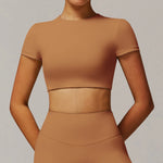 Load image into Gallery viewer, Contour Yoga Cropped Top Short Sleeve Performance Pro