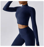 Load image into Gallery viewer, Luxurious Contoured Yoga Jacket With Nylon Zip Front