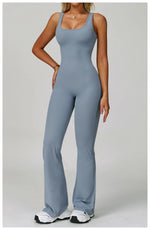 Load image into Gallery viewer, Contoured Back Zip Jumpsuit With Seamless Performance