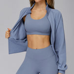 Load image into Gallery viewer, Wind Proof Zip Front Standing Collar Sweat Shirt Regular Fit