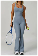 Load image into Gallery viewer, Contoured Back Zip Jumpsuit With Seamless Performance